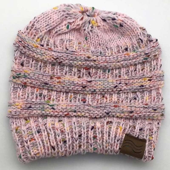 Ponytail Warm Knitted Stylish Beanie - ShopperEZ