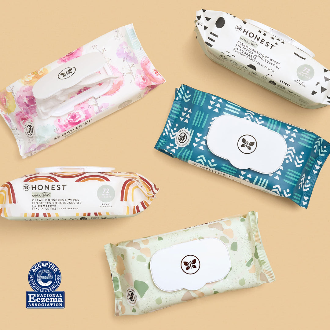Clean Conscious Multi-Use Wipes | Hypoallergenic + Unscented for Sensitive Skin