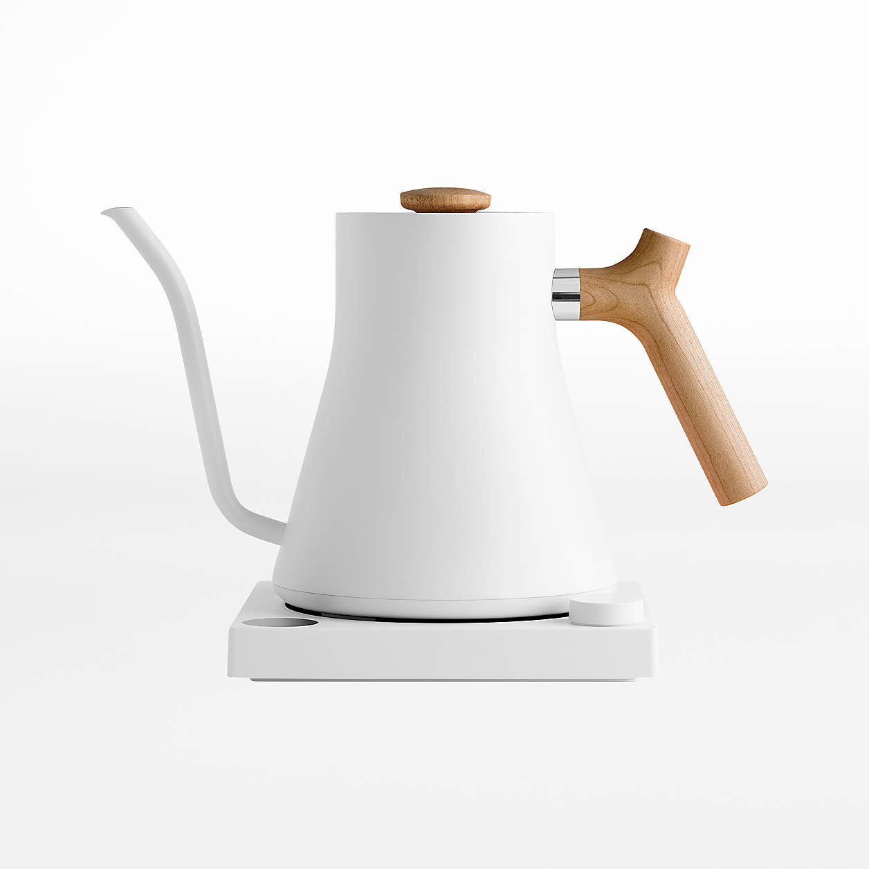 Wedding Registry - Fellow Stagg EKG Matte White Electric Tea Kettle with Maple Handle
