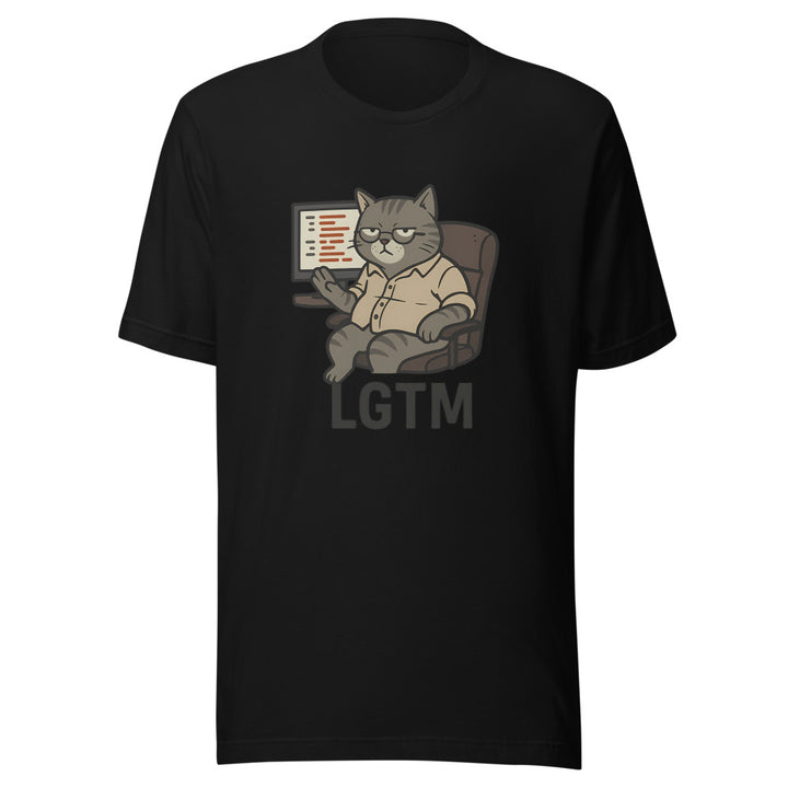 LGTM Senior Reviewer Cat Code Review T-Shirt - Black