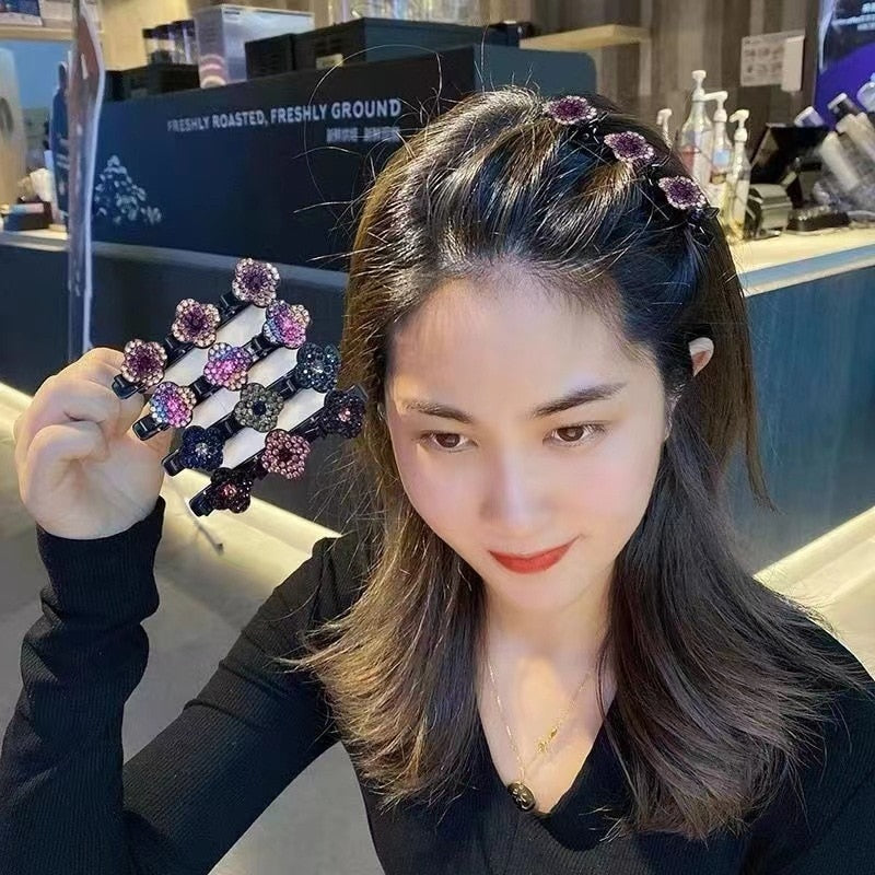 🔥 LAST DAY 60% OFF 🔥 Ultimate Sparkling Crystal Stone Braided Hair Clips