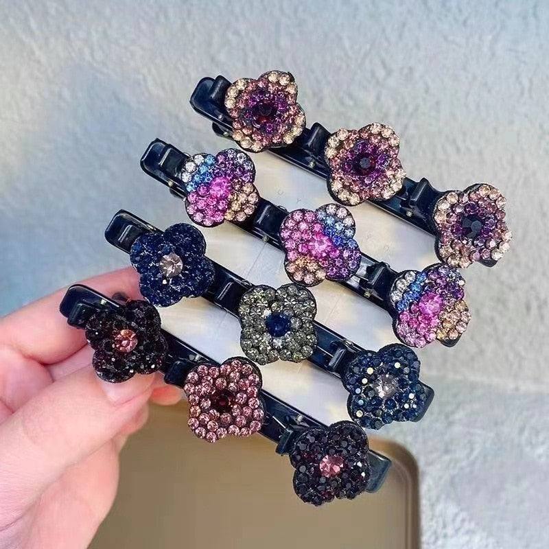 🔥 LAST DAY 60% OFF 🔥 Ultimate Sparkling Crystal Stone Braided Hair Clips