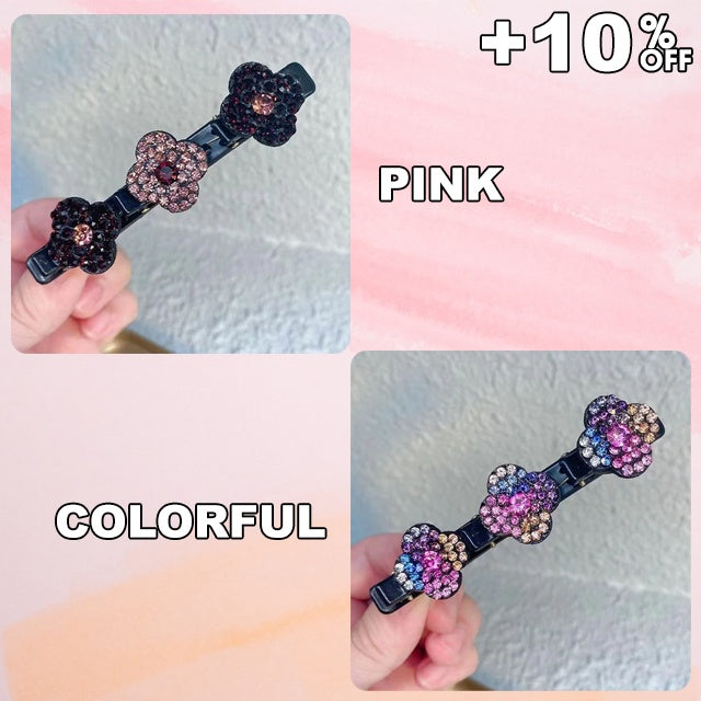 🔥 LAST DAY 60% OFF 🔥 Ultimate Sparkling Crystal Stone Braided Hair Clips