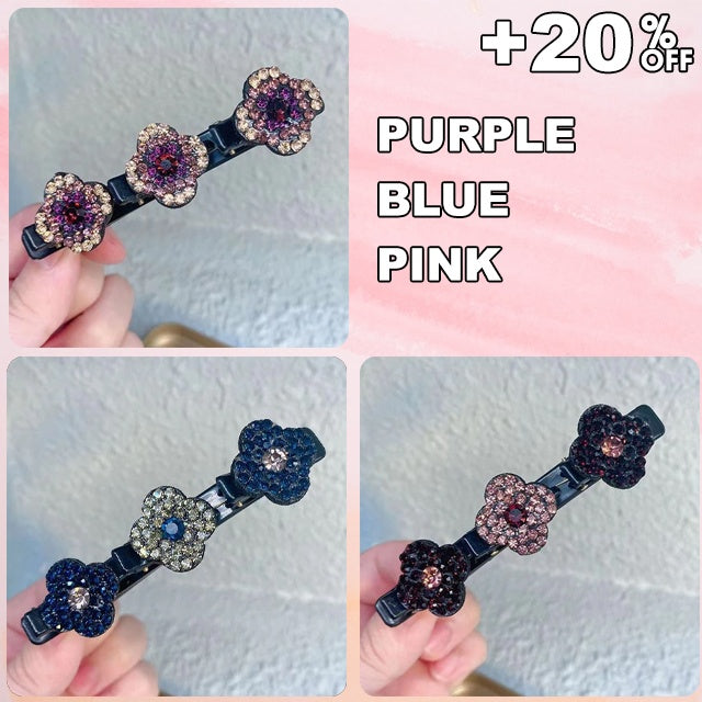 🔥 LAST DAY 60% OFF 🔥 Ultimate Sparkling Crystal Stone Braided Hair Clips