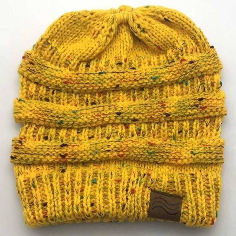 Ponytail Warm Knitted Stylish Beanie - ShopperEZ