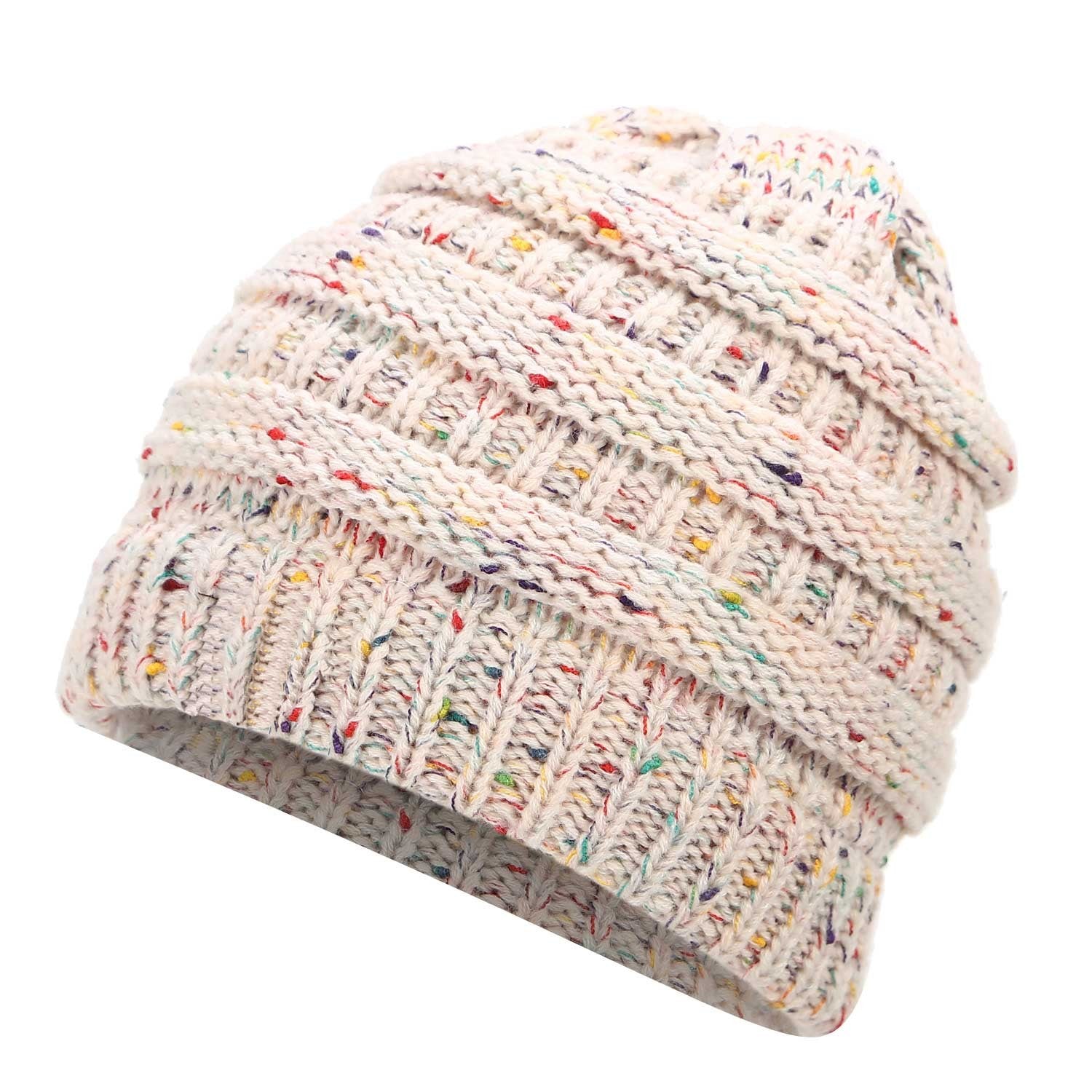 Ponytail Warm Knitted Stylish Beanie - ShopperEZ