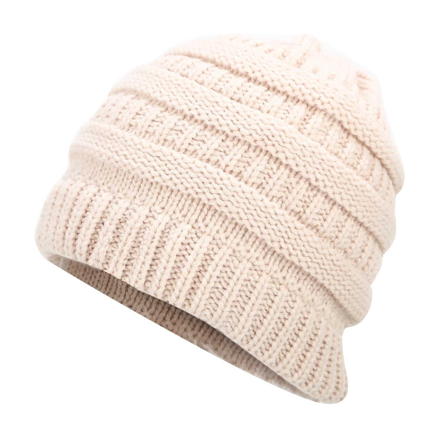 Ponytail Warm Knitted Stylish Beanie - ShopperEZ