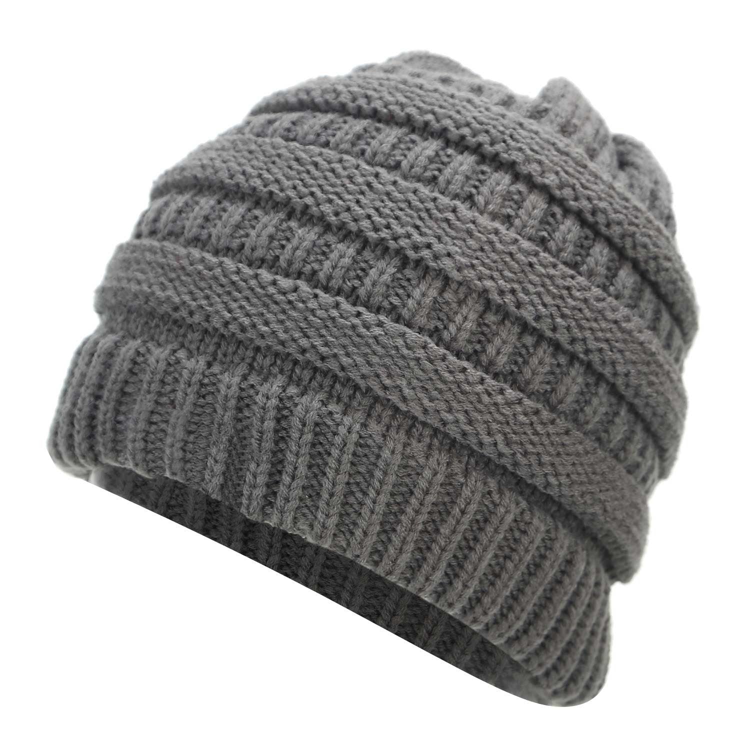 Ponytail Warm Knitted Stylish Beanie - ShopperEZ