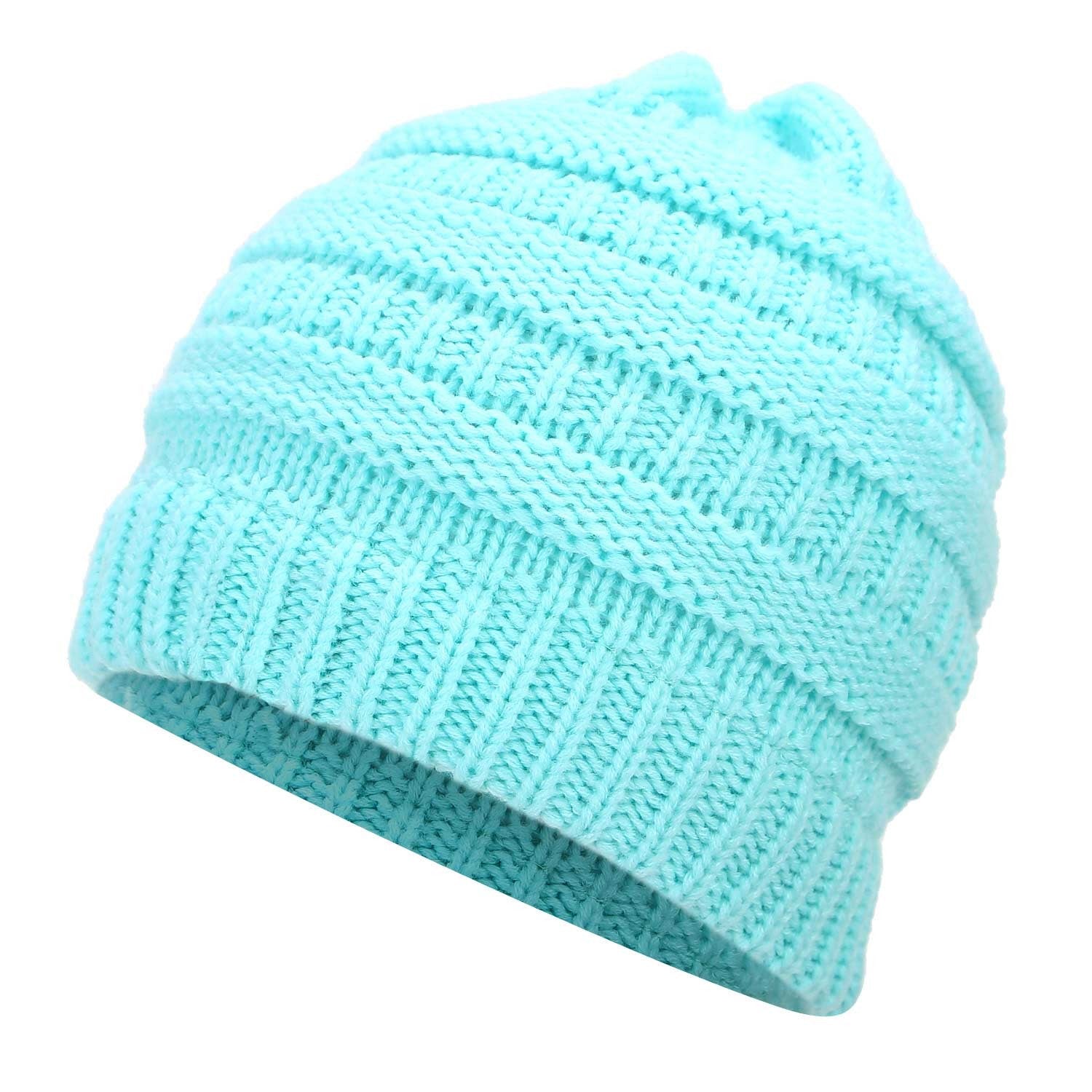 Ponytail Warm Knitted Stylish Beanie - ShopperEZ